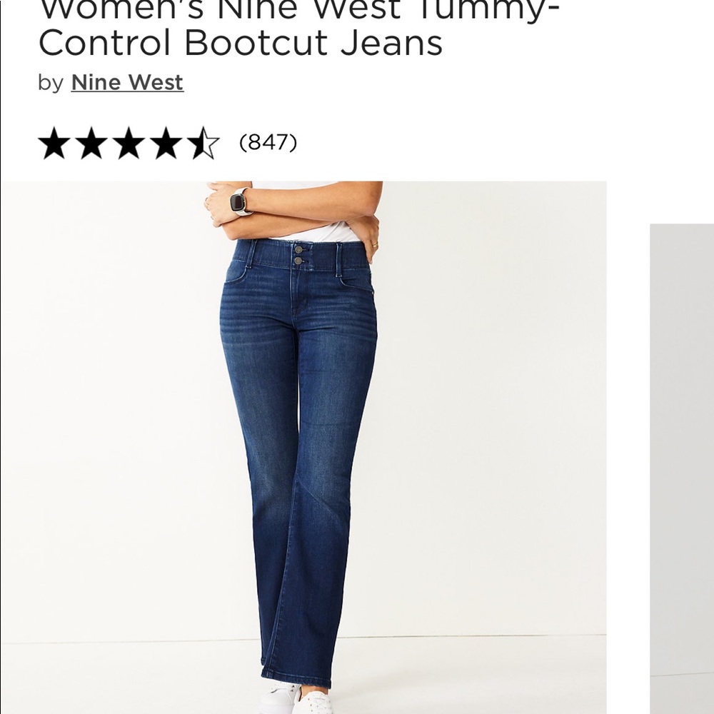 16 SHORT Nine West Tummy-Control Bootcut Jeans